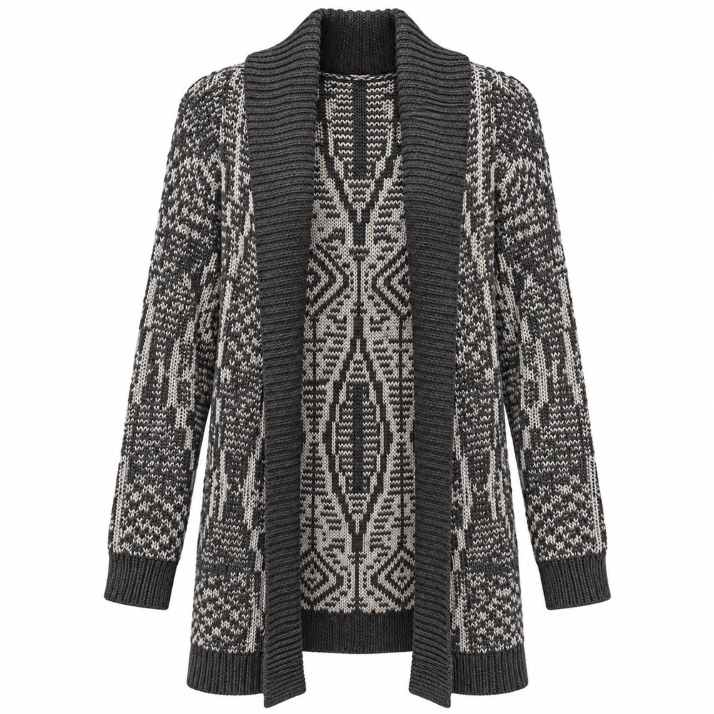 Talbots Dark Academia Fair Isle Cardigan Women LP Nordic Boho Gorpcore Cozychic